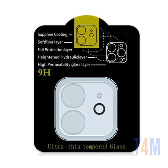 Protector de Lente de Cámara de Vidrio Templado para iPhone 12 Mini/11 Transparente